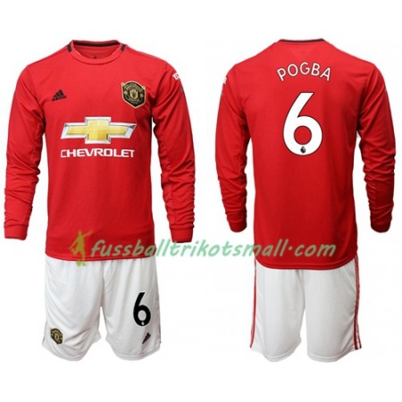 Fußballtrikots Manchester United Pogba 6 Kinder 2019-2020 Langarm Heimtrikotsatz kaufen